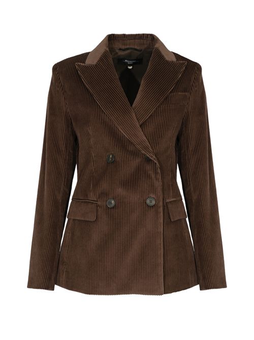Giacca doppiopetto Katanga in velluto di cotone Cioccolato WEEKEND MAX MARA | 2525046062600015